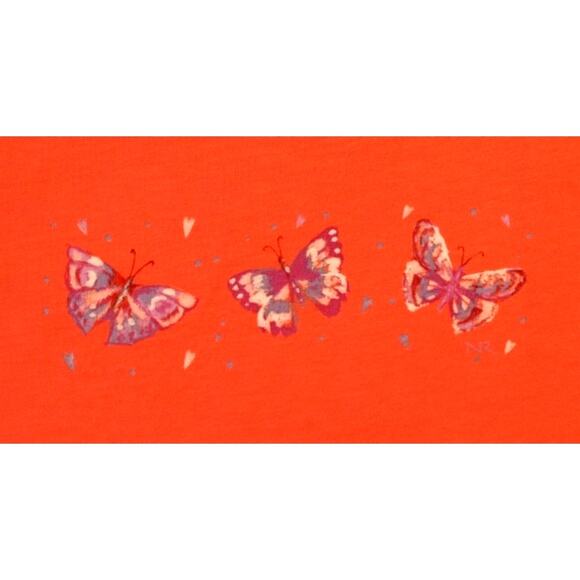 Northern Reflections T-Shirt Coral Butterflies XS NOS w/Tag - Picture 2 of 3